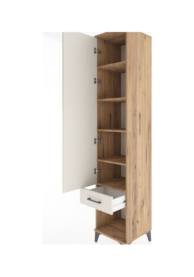 Hyperion Dolap 5 Raflı Tek Çekmeceli Tek Kapaklı 44x44x221 Çam-aytaşı Atlas Çam