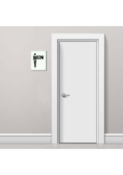 Decorıta Cam Wc Yönlendirme Levhası 2'Li Beyaz Women - Men