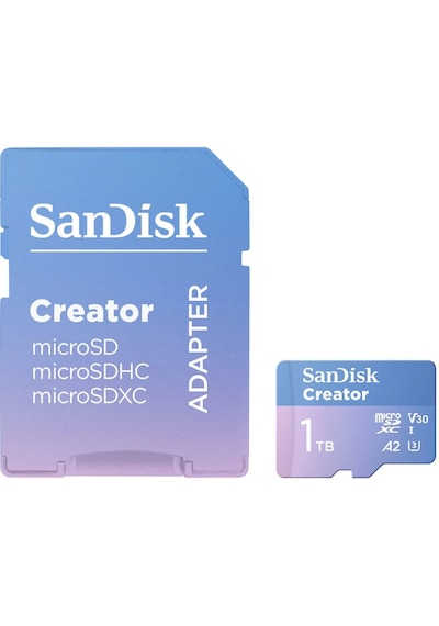 Sandisk Creator 1tb 190/130mb/s Microsdxc Uhs-ı A2 V30 Adaptörlü