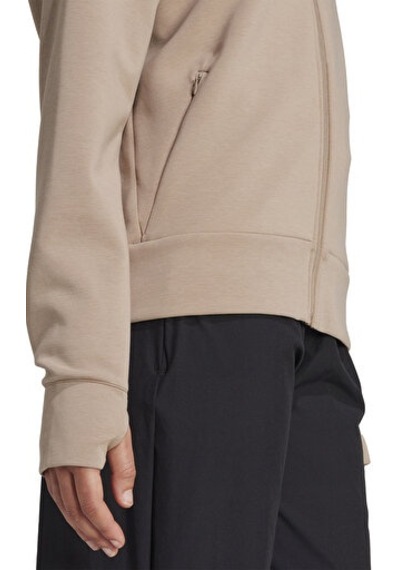 Adidas D4t Fz Hoodie Kadın Günlük Ceket Jx7311 Krem Krem