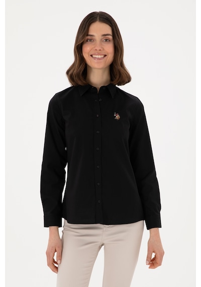 U.s. Polo Assn. Kadın Siyah Gömlek Basic 50298089-vr046 Siyah