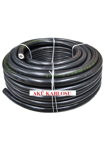 Marin Akü Güç Kablosu. 5 Metre Marin Kablo. Akü Kablo 10Mm. Siyah
