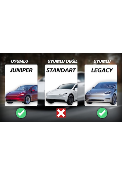 Tesla Model Y Legacy Ve Juniper İçin Uyumlu Cam Üstü Spoiler Spor Model Parlak Siyah