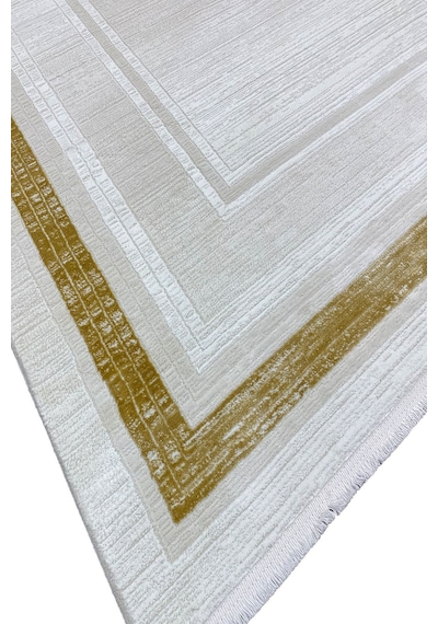 4 Metrekare - 6 Metrekare Bambu Tarz Modern Salon Oturma Odası Mutfak Halısı Antialerjik Gold Altın