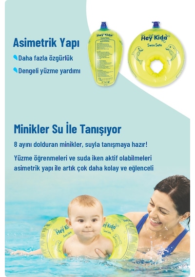 Heykida Swim Safe Yüzme Yardımcısı Deniz Kolluğu 1-6 Yaş