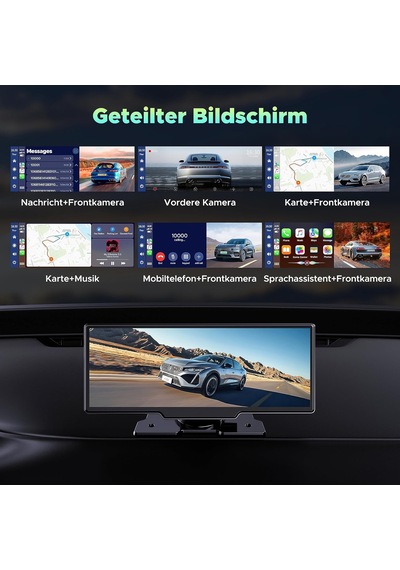 Tr Kablosuz Apple Carplay Ve Android Auto, 2k Ön Dashcam'li Araba Stereo, Bluetooth 5.0/gps/fm/aux/mirror Link/64g Tf C