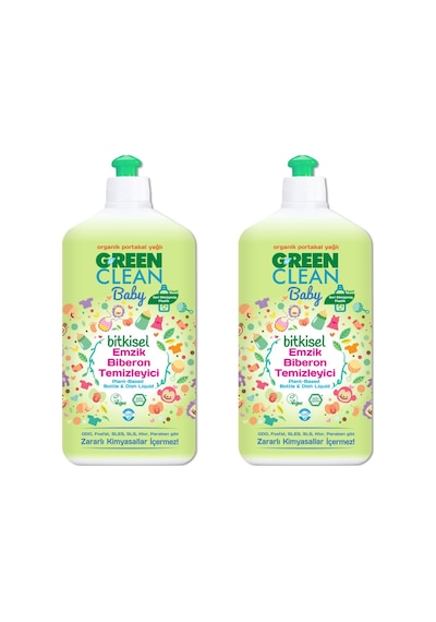 Green Clean Baby Organik Portakal Yağlı Bitkisel Biberon ve Emzik Temizleyici 2 x 500 ML