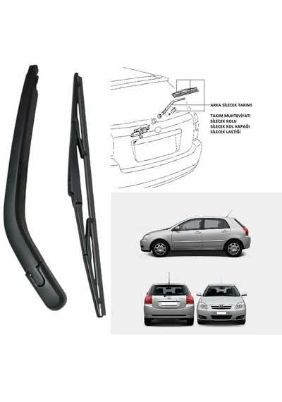 Toyota Corolla Arka Silecek Kolu Corolla Arka Silecek Kapğı 02-07