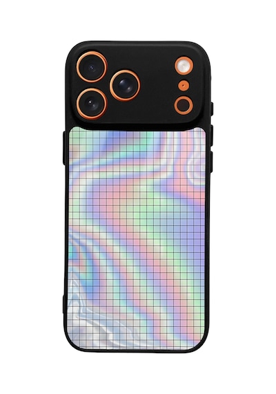 Apple Uyumlu iPhone 17 Pro Max Uyumlu Neon Dama Tasarımlı Glossy Telefon Kılıfı Çok Renkli