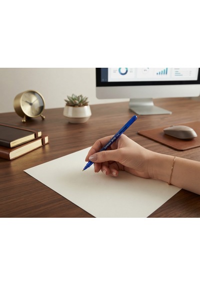 5'li Ekonomik Set Pensan Büro Tükenmez Kalem 1.0 Mm Mavi
