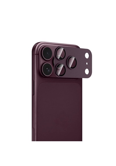 Forzacase İphone 18 Pro Max İle Uyumlu Tam Kaplayan Çerçeveli Kamera Lens Koruyucu - Fc1265 Burgonya