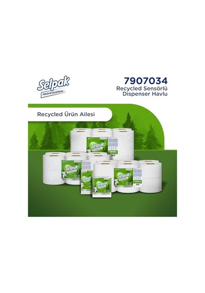 Selpak Professional Recycled Sensörlü Havlu, 135 Metre Açik Gri