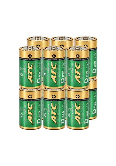 Atc 12li Büyük Boy Pil R20 D-size Pil D Boy Pil Oyuncak Pili Çinko Karbon Pil Zn-c 1.5 V