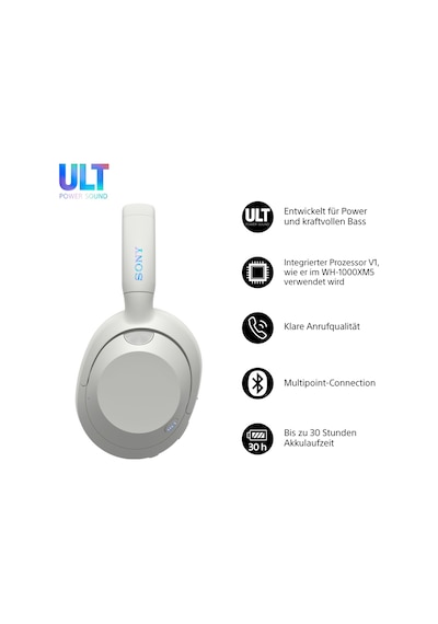 Sony Ult Wear - Gürültü Engelleme Özelliğine Sahip Kablosuz Kulaklıklar, Ult Güçlü Ses, Üstün Derin Bas, Wh-1000xm5 İle Aynı İşlemci, Net Aramalar, 30 Saatlik Pil Ömrü, İos Ve Android - Beyaz Sony Ult Wear - Gürültü Engelleme Özelliğine Sahip Kablosuz Kulaklıklar, Ult Güçlü Ses, Üstün Derin Bas, Wh-1000xm5 İle Aynı İşlemci, Net Aramalar, 30 Saatlik Pil Ömrü, İos Ve Android - Beyaz