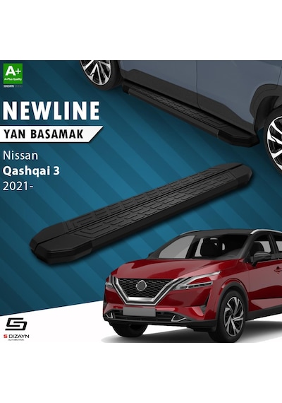 S-dizayn Nissan Qashqai 3 Newline Siyah Yan Basamak 173 Cm 2021 Üzeri A+ Kalite