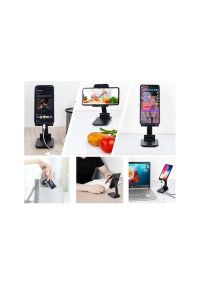 Mey İthalat Katlanabilir Masaüstü Telefon Tutucu Stand Cm-449