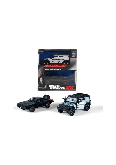 Jada Fast And Furious Tej's Jeep Wrangler Dom's Dodge Charger R/t Model Araba