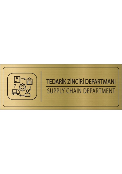 Mayeka Tedarik Zinciri Departmanı İsimlik Altın Metal Kapı İsimliği Levhası Yönlendirme Tabelası