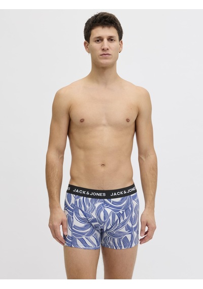 Jack & Jones Erkek 3'lü Paket Desenli Boxer Seti Siyah