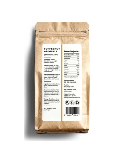 Toffee Nut Bean Coffee 200g, Toffee Nut Aromalı Çekirdek Kahve Çekirdek Kahve
