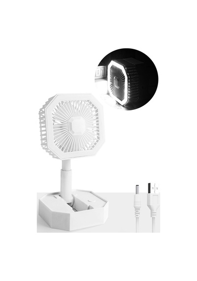 Ledli Katlanabilir Ergonomik Masa Üstü Fan Led Işıklı Güçlü Masa Üstü Katlanabilir Çanta Boy Fan