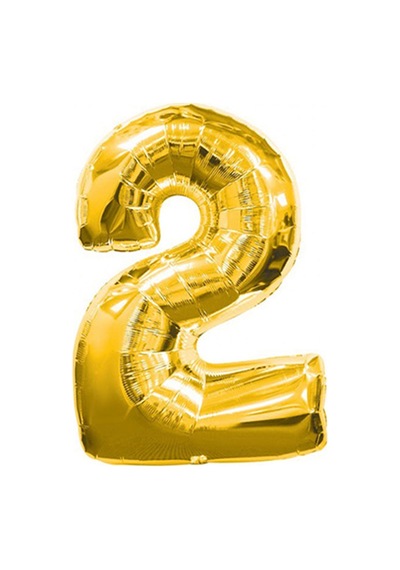 Gold Folyo Balon 2 Rakamı 90 CM