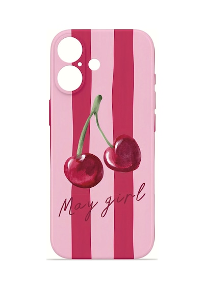 Apple iPhone Uyumlu 17 Vorian İnce Kamera Korumalı Mika Kılıf Cherry Girl Cherry Girl Mika