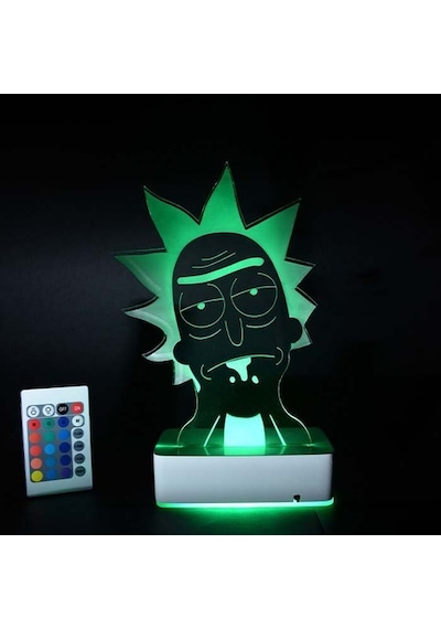 Rıck And Morty - Rıck - 3D 16 Renk Gece Lambası