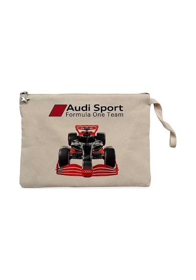 F1 Audi Sport Formula Krem Clutch Astarlı Cüzdan / El Çantası Krem