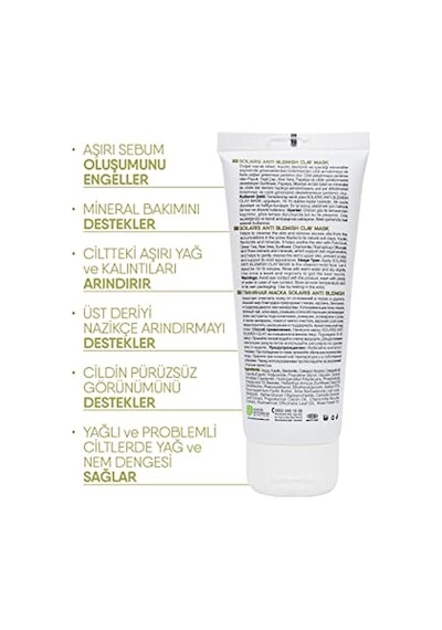 Kil Maskesi Yağlı Ve Lekeli Ciltler İçin 100 Ml