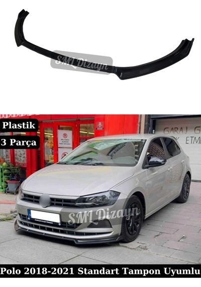 2018-2019-2020-2021 Polo Ön Lip Ek Karlık 3 Parça Plastik Siyah