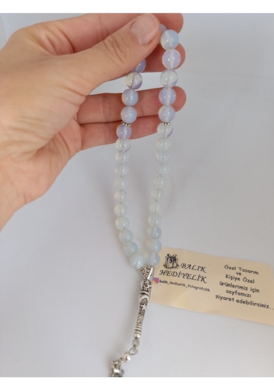 Balıkhediyelik Doğaltaş Opal Aytaşı Tespih 10 Mm-1022