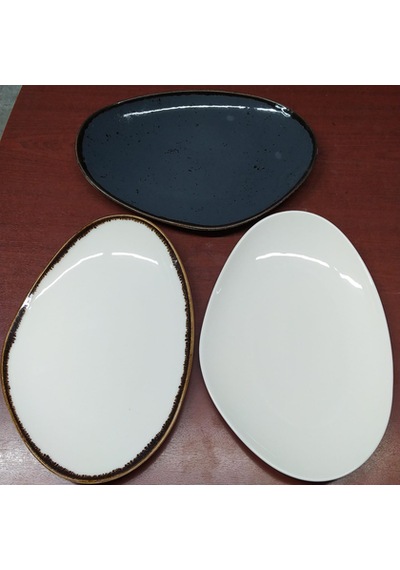 Konak Züccaciye Elips Sunumluk 35x25 Cm Çok Renkli