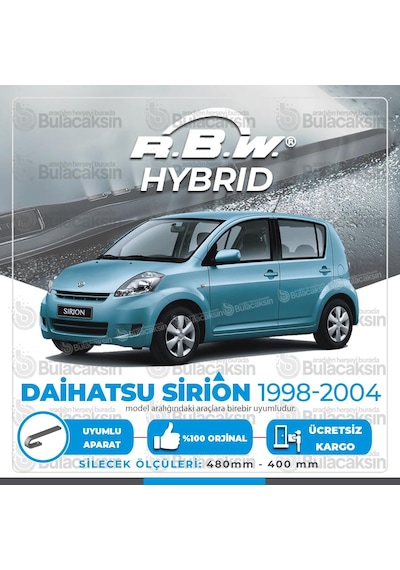 Daihatsu Sirion Ön Silecek Takımı (1998-2004) RBW Hibrit