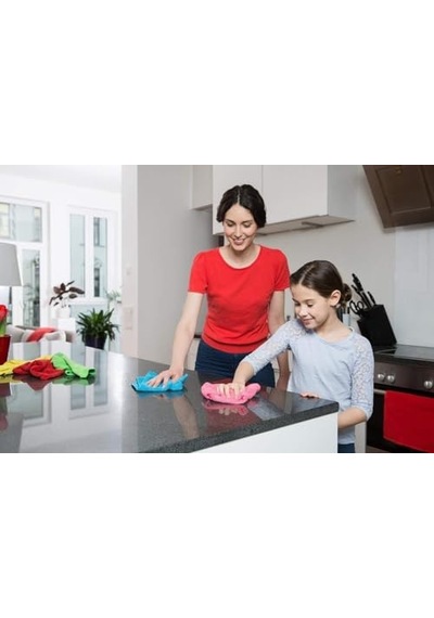 Çok Yüzeyli Mikrofiber Temizlik Bezleri Renkli 4 Lü Paket Cam Mutfak Otomotiv Sarf Malzemeleri Ve Ürünleri Temizlem Diğer