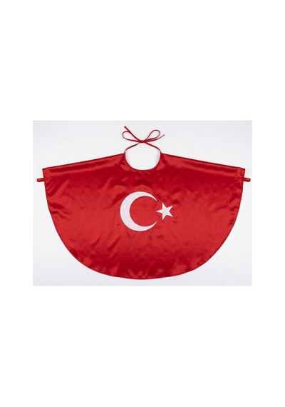 Çlm Store Türk Bayraklı Ayyıldızlı Pelerin Kırmızı Kırmızı