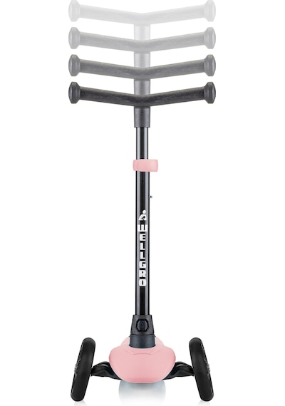 Wellgro Turbo 3 Tekerli Yükseklik Ayarlı Scooter, Pembe Pembe