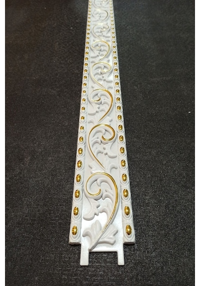 Docogold Saray Tavan Çıta Bordür Beyaz Altın 10 Cm X 100cm