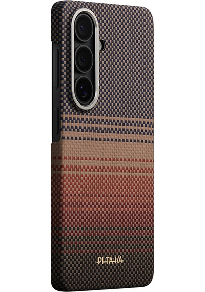 Galaxy Uyumlu S26 Plus Kılıf M-safeli Aramid Fiber Pitaka Tactile Woven Sunset-moonrise Serisi Kahverengi Kahverengi