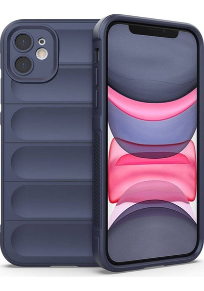 Apple İphone 11 Uyumlu Elden Kaymayan Kamera Korumalı Oyuk Kılıf