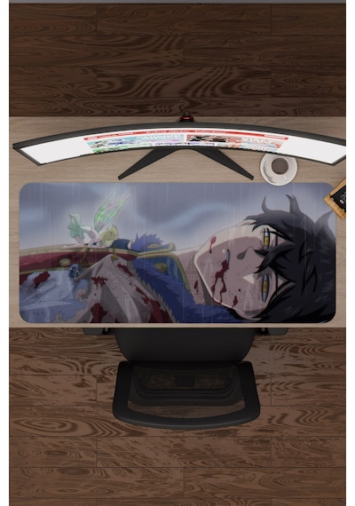 Black Clover Anime V1 - 90x40 Xxl Gaming Kauçuk Kaymaz Taban Mouse Pad Fare Altlığı