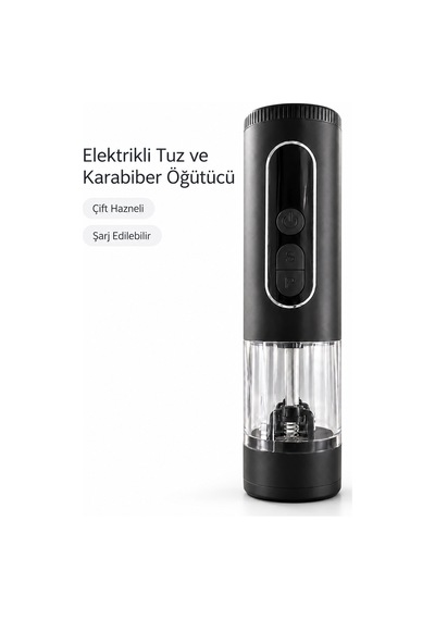 Çift Hazneli Şarj Edilebilir Elektrikli Tuz Ve Karabiber Öğütücü Diğer