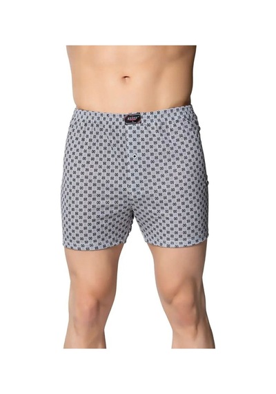 Sedef Yıldızı 2'li Erkek Rahat Kesim Boxer Karışık Desen- 1012 Çok Renkli