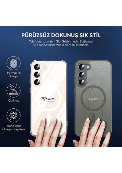 Galaxy A16 İçin Kılıf Kamera Korumalı Magsafe İle Uyumlu Kablosuz Şarj Özellikli Şeffaf Telefon Kılıfı Diğer