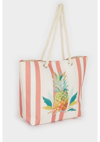 Defacto Kadın Ananas Desenli Plaj Çantası E7393axnskr1 Çok Renkli