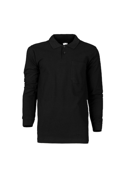 2 İp Polo Yaka Sweatshırt Siyah