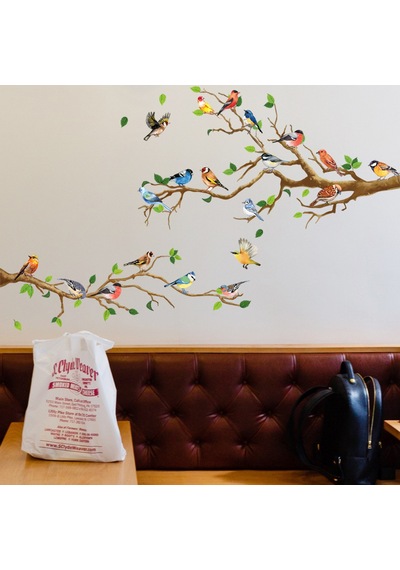 Twig Bird Dekoratif Duvar Sticker Murals Tv Arka Plan Dekoratif Duvar Çıkarımı Ve Peel