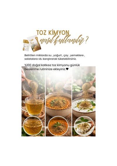 Toz Kimyon 100 Gr İnce Öğütülmüş Kimyon Baharatı, Yoğun Aromalı, Köfte, Et Ve Yemekler İçin