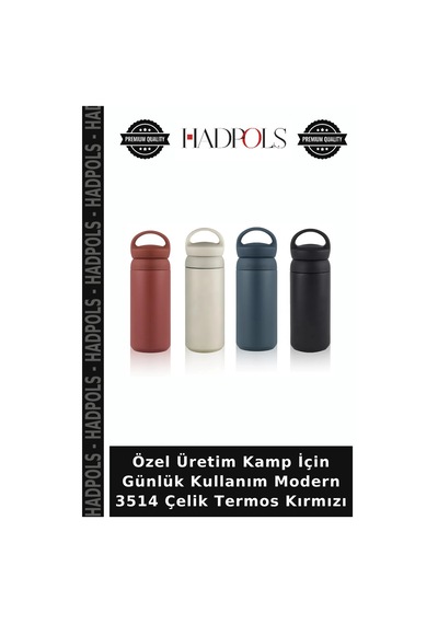 Özel Üretim Kamp İçin Günlük Kullanım Modern 3514 Çelik Termos Kırmızı Diğer