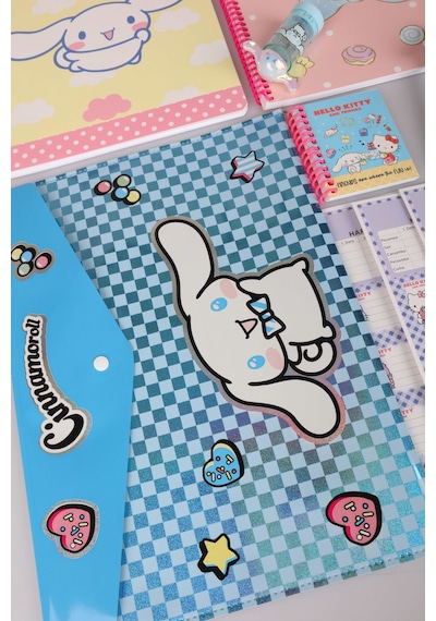 Sweet Bow Collection Lisanslı Cinnamoroll Stickerlı 2 Adet A4 Defter,çıtçıt Dosya,uçlu Kalem Seti Diğer